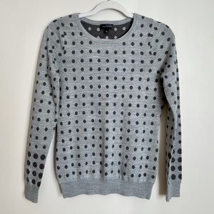 The Limited Gray Polka Dot Sweater